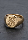 Signet Ring, Hand-Engraved Initial