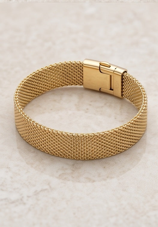 Woven Mesh Cuff Bracelet